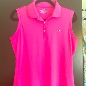 Vineyard vines small hot pink athletic polo